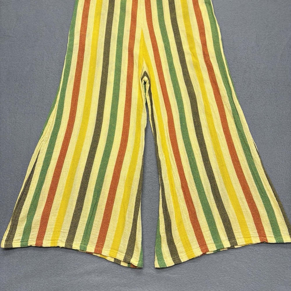 Suzie Kondi Striped Jumpsuit Cotton Gauze Resortwear Wide Leg Tie Shoulders XS - Picture 14 of 14